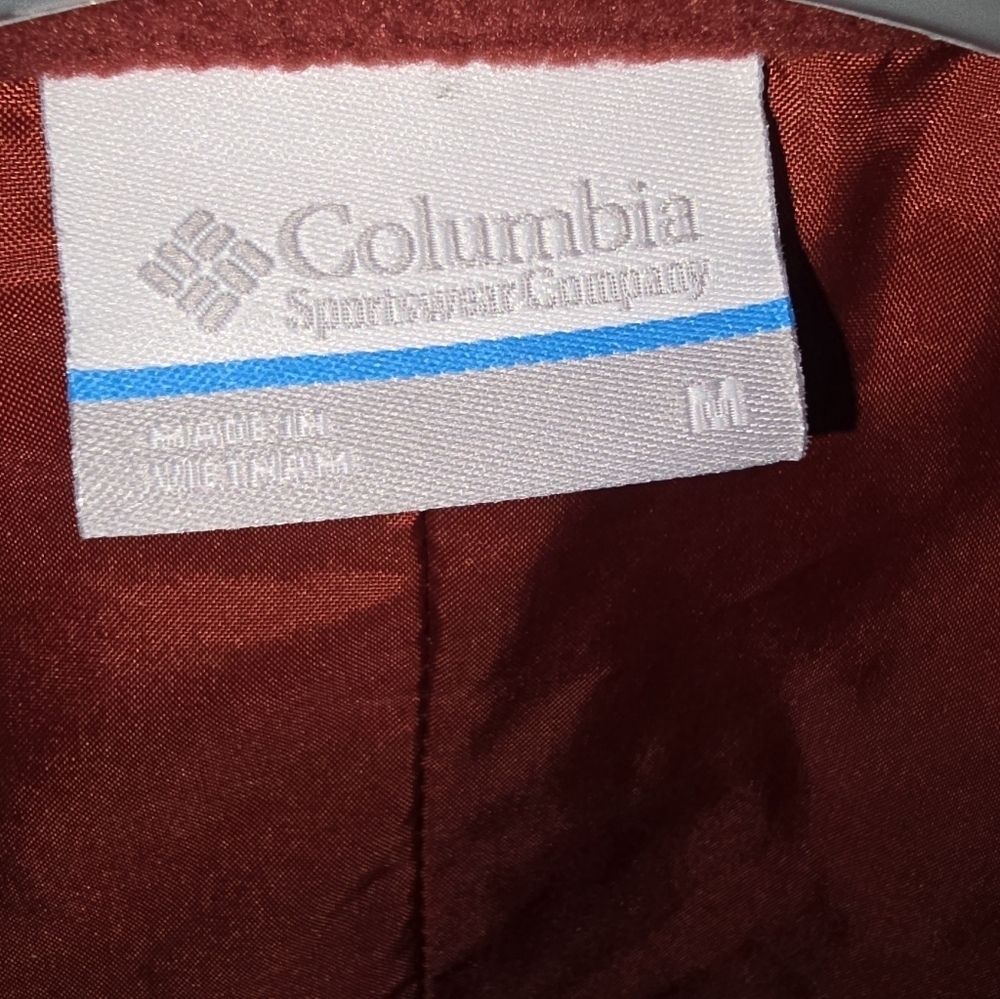 Columbia Red Quilted Puffer Vest With Pockets Zip-up Cold Weather Women's M - Picture 9 of 10